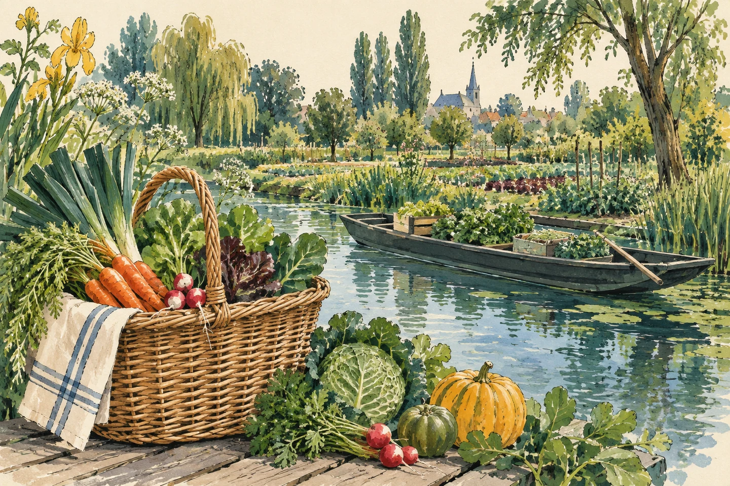 Illustration : Marché des hortillons — ambiance de la visite