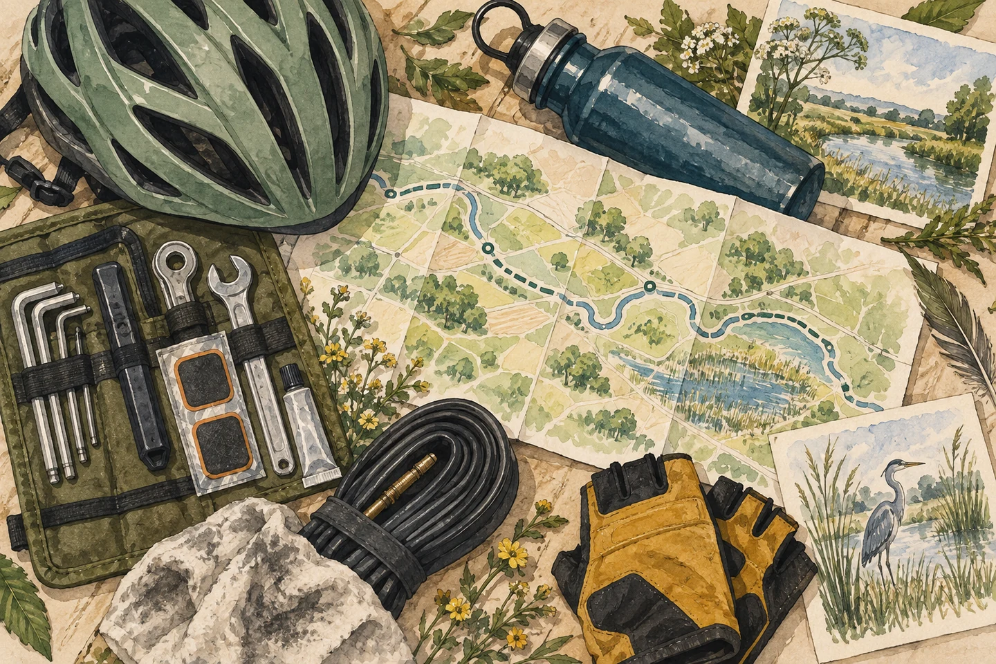 Illustration : Véloroute de la Somme — préparer et observer